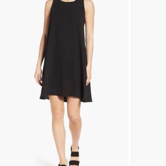 Halogen Black Sleeveless A-line Mini Dress - Picture 4 of 7